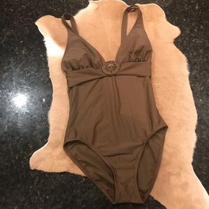 Cole of California One Piece Swimsuit Size 8 brown